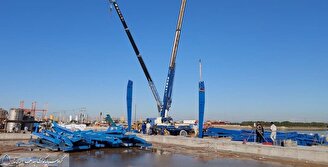 آغاز عملیات نصب نخستین ستون‌های سازه فلزی واحد PBAT شرکت پتروشیمی نخل آسماری