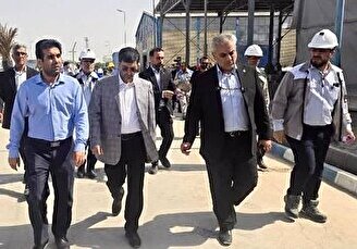 بازدید دکتر مهدی عبوری مدیرعامل و معاونین گروه سرمایه‌گذاری اهداف از پتروشیمی نخل آسماری